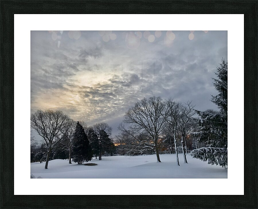 Wintery Snowscape Picture Frame print