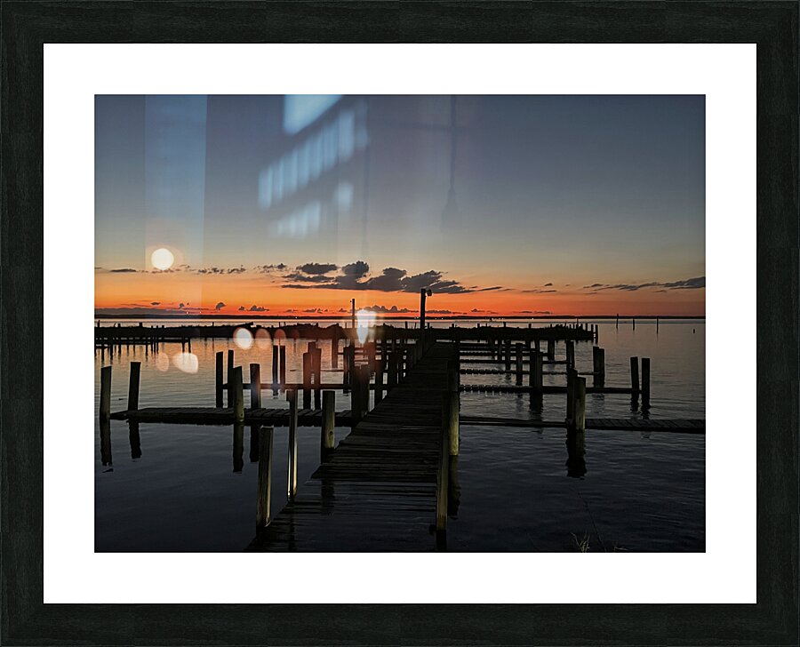 Dock At Sunset Picture Frame print