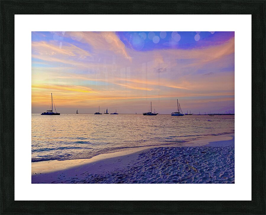 Aruba Sunset Picture Frame print