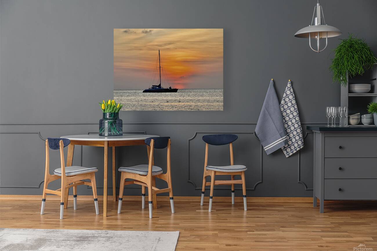 Sailing At Sunset Reproduction