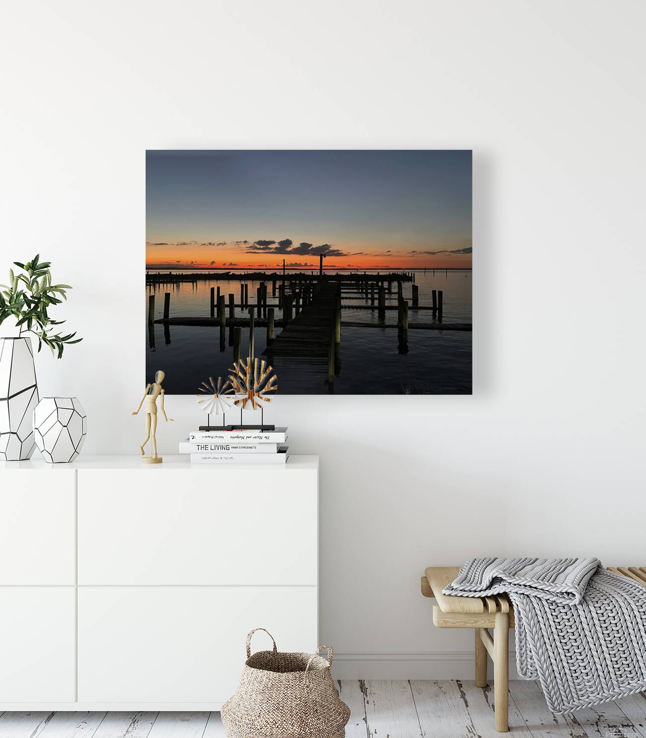 Dock At Sunset Reproduction