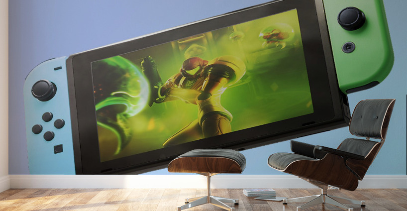Nintendo Switch Blue Green by CarlosDoesPhoto Wall Art