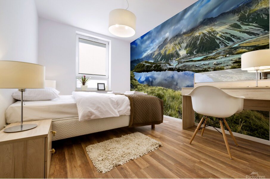 Blue and Gold Mural print