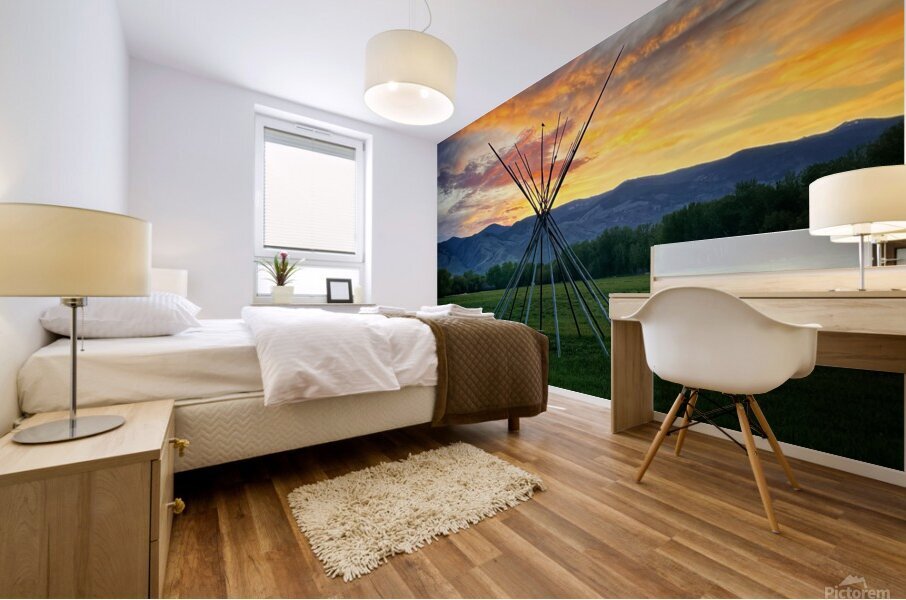 Teepee Bird Mural print