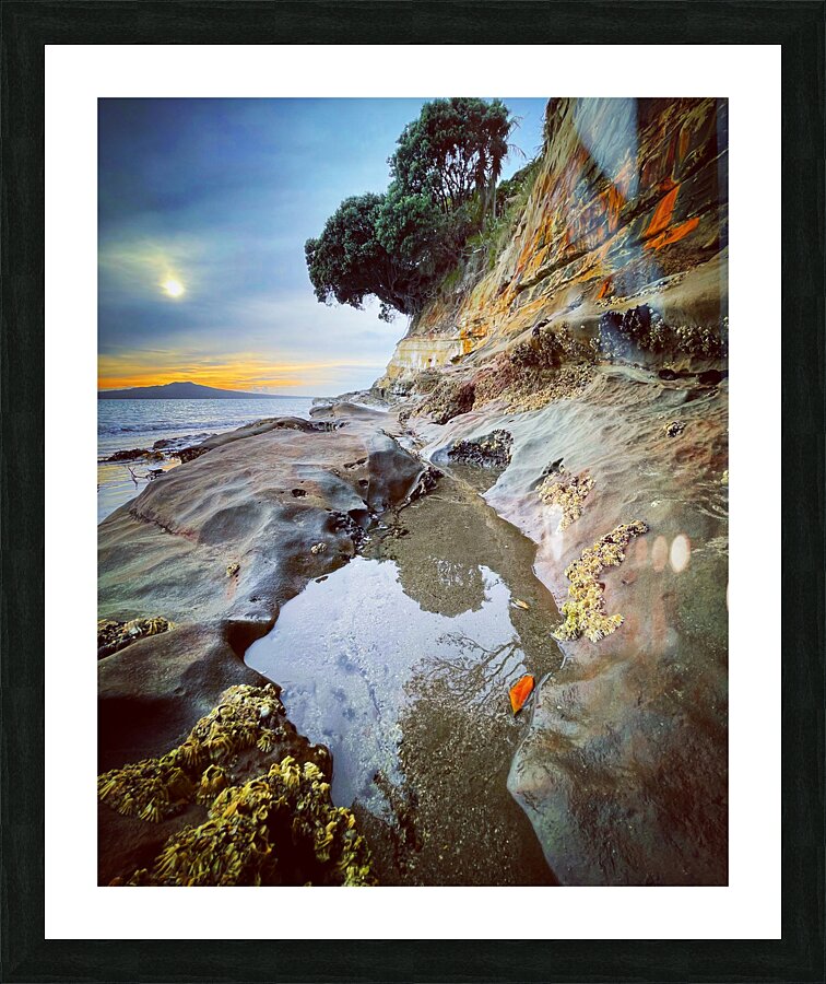 Auckland beach Picture Frame print