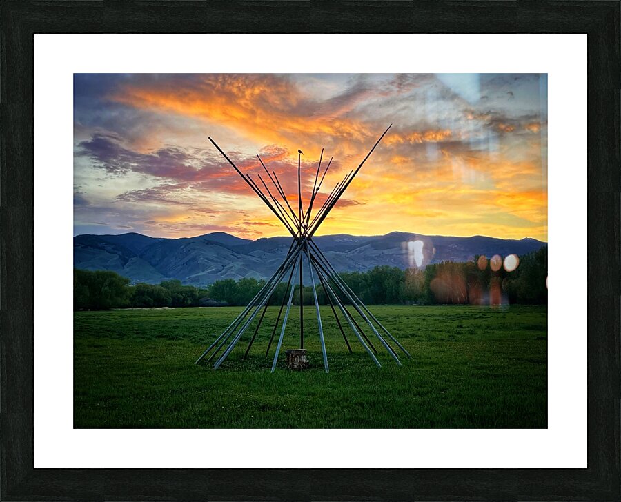 Teepee Bird Picture Frame print