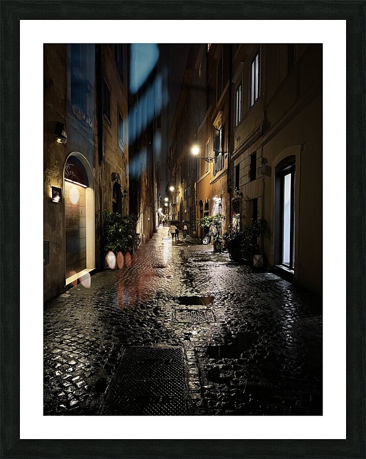 Evening stroll Rome Picture Frame print