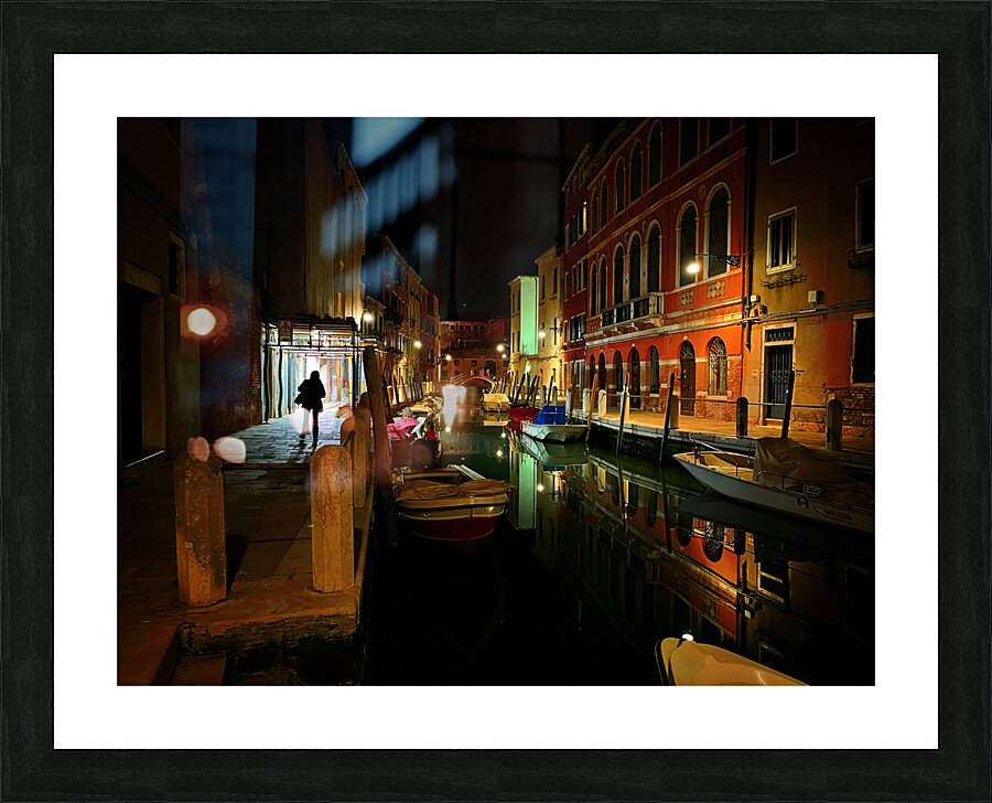 Evening Stroll Venice Picture Frame print