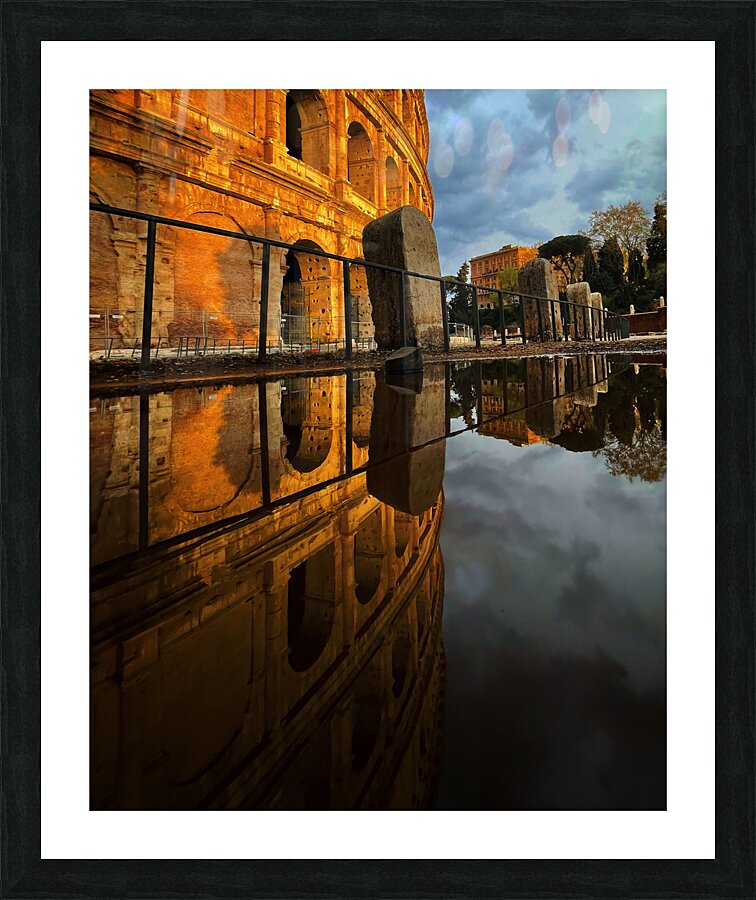 Colosseum glow Picture Frame print