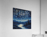 Gaze upon the heavens with this celestial masterpiece. Stars twinkle against a backdrop of deep indigo inviting viewers to lose themselves in the vastness of space and time. Acrylic Print