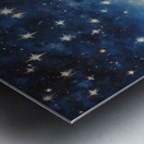 Gaze upon the heavens with this celestial masterpiece. Stars twinkle against a backdrop of deep indigo inviting viewers to lose themselves in the vastness of space and time. Metal print