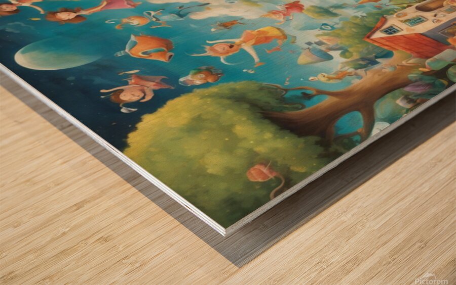  Step into a world of whimsy and wonder wit Wood print