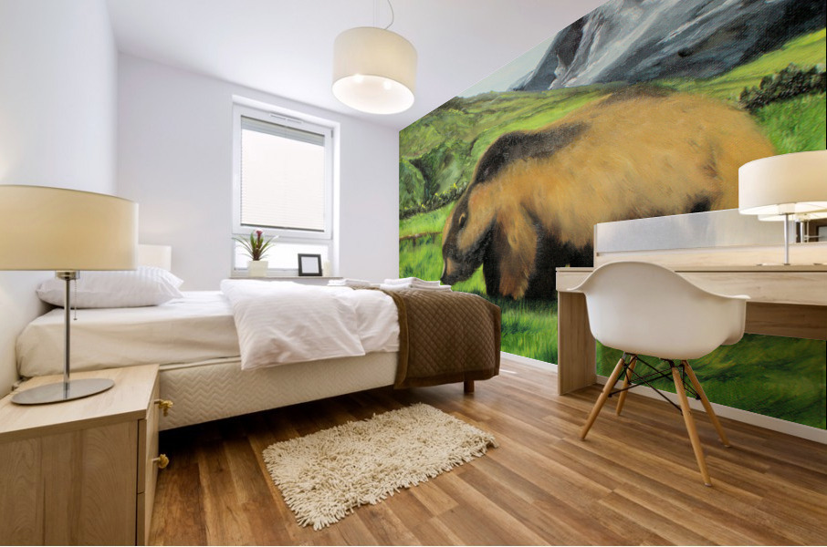 The Grazing Kodiak  Mural print