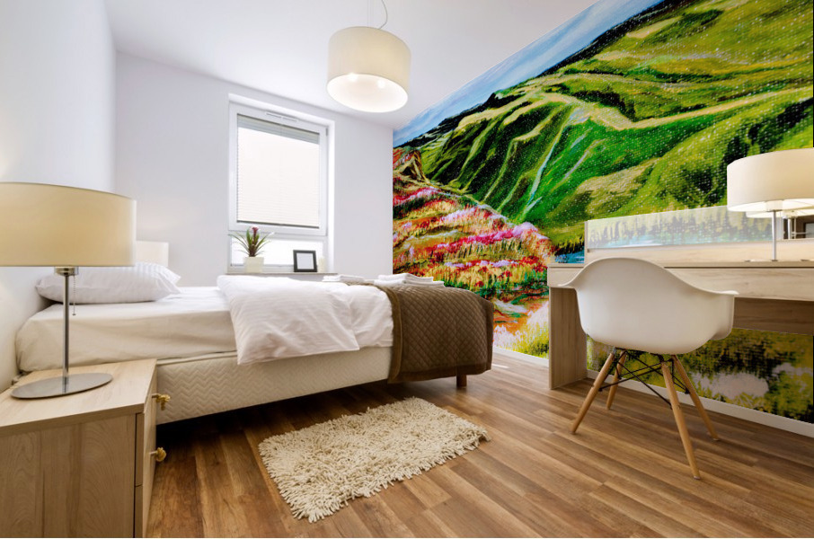 Red Slope Mural print