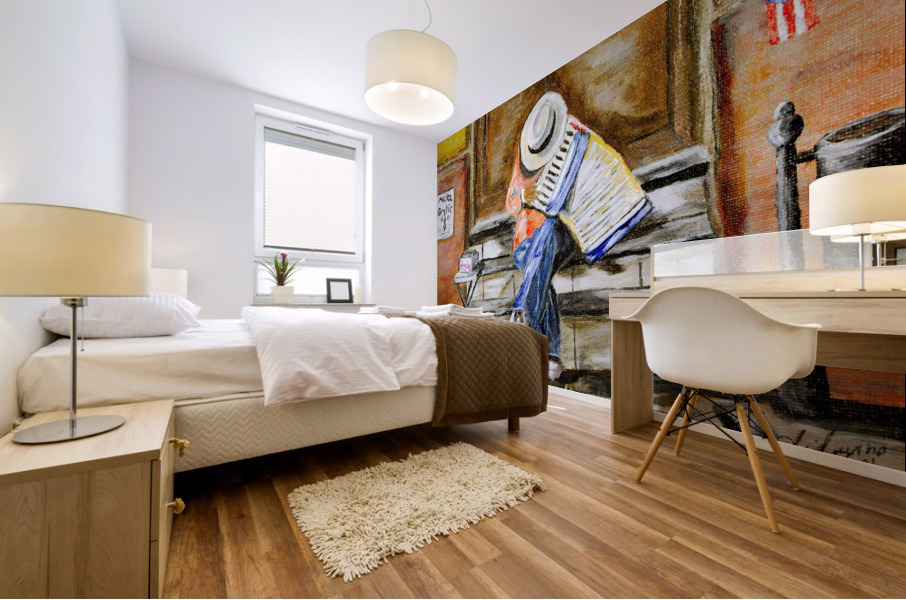 The Accordion Mural print