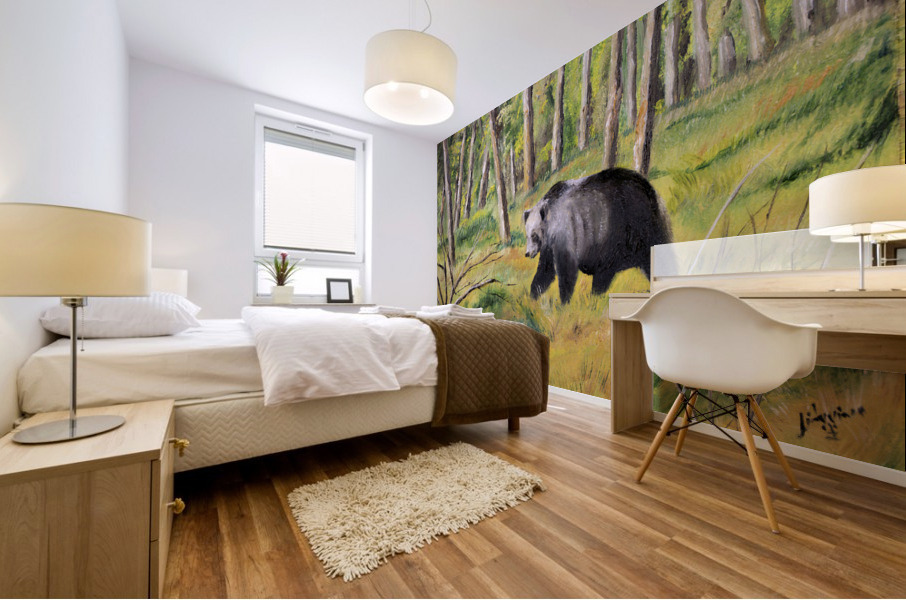 Old Bear Mural print