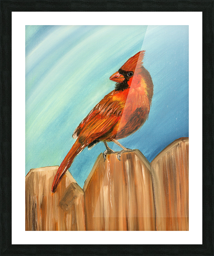 Red Cardinal Impression et Cadre photo