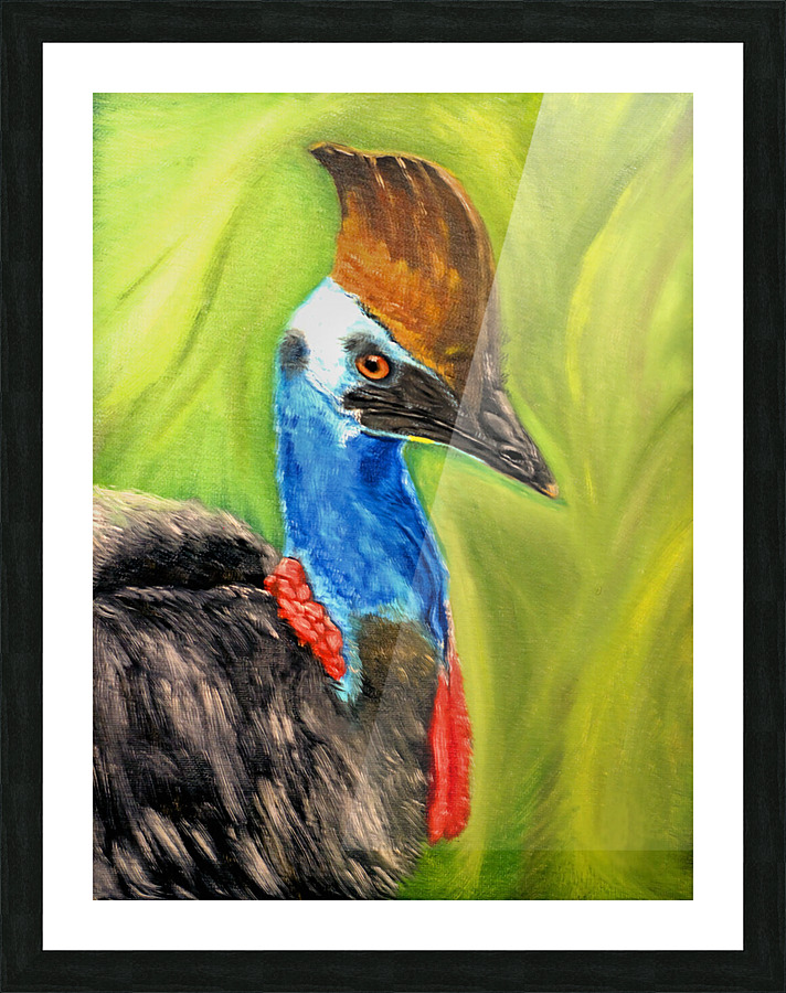 The Cassowary Picture Frame print