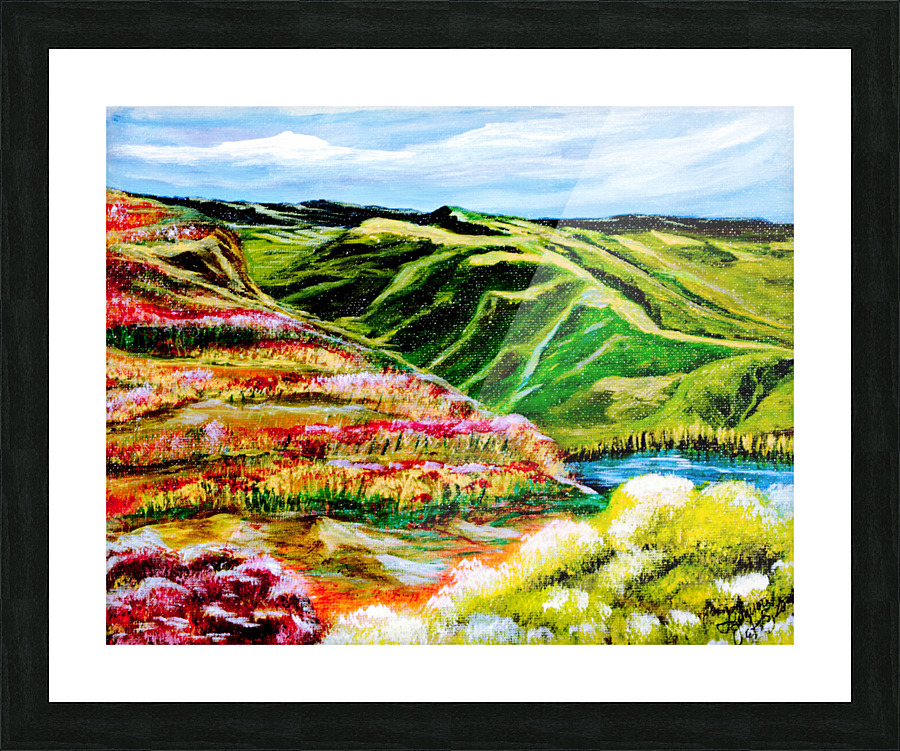 Red Slope Picture Frame print