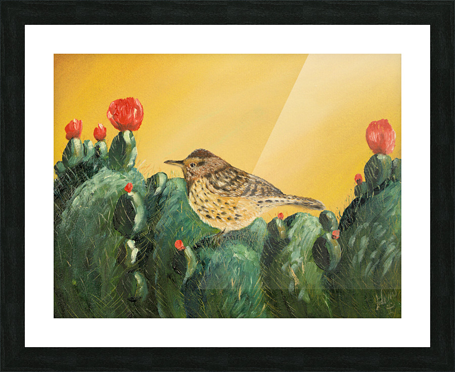 Cactus Wren Picture Frame print