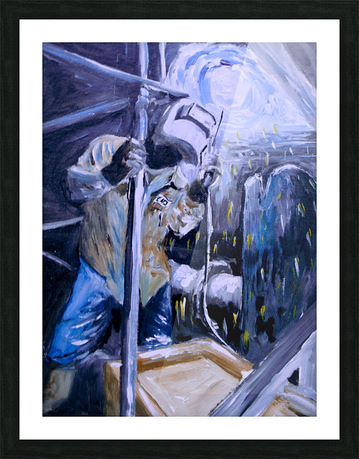 The Welder Picture Frame print