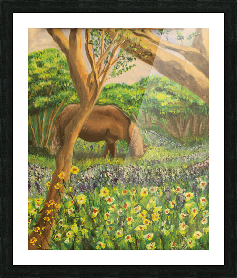 Among the Blue Bonnets Picture Frame print