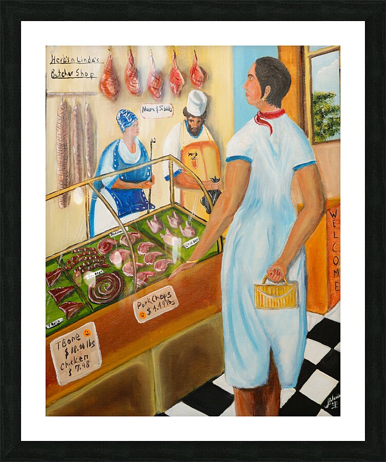 Butcher Shop  Picture Frame print
