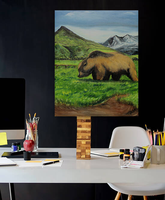 The Grazing Kodiak  Reproduction