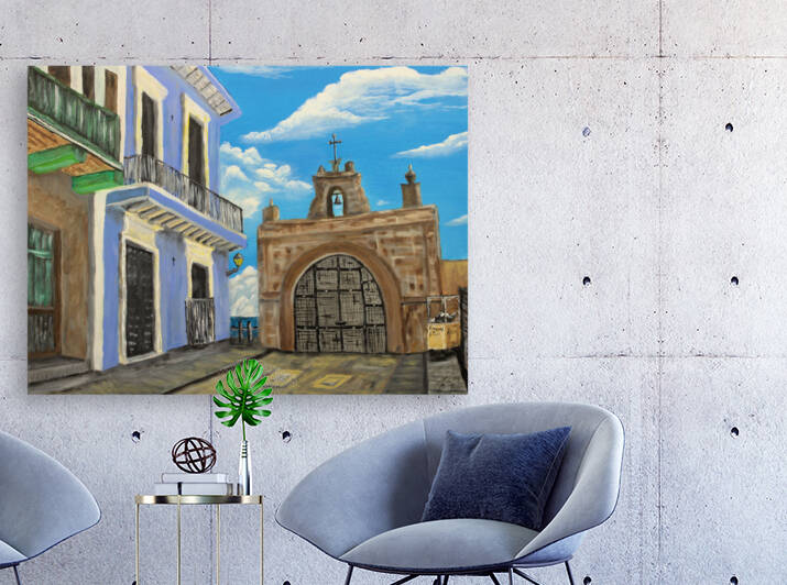 San Juan Bautista in Old San Juan by Lidu Montero