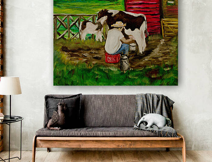 Cow Milking by Lidu Montero