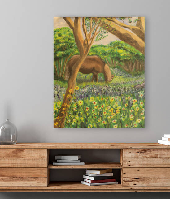 Among the Blue Bonnets Reproduction