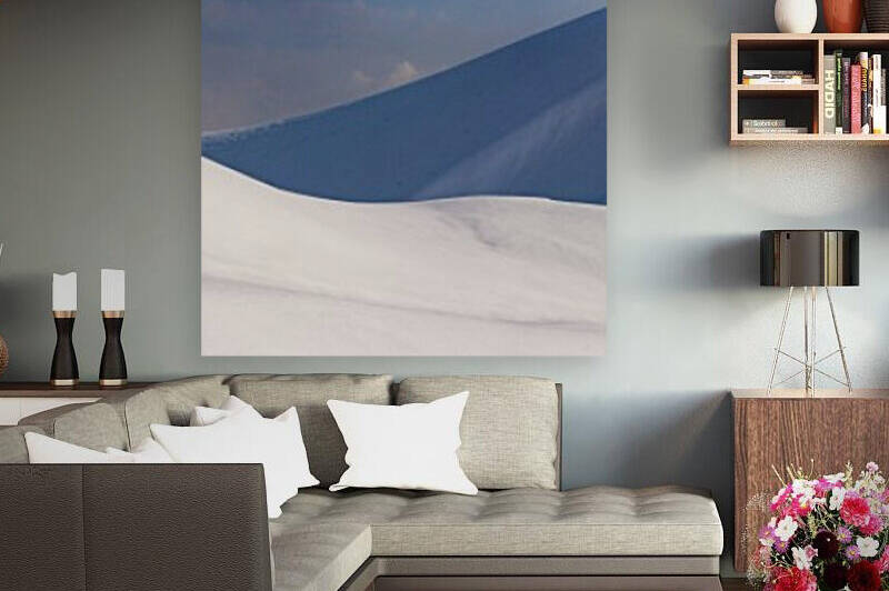 Snowy mountain or snowdrift with slope. Alborz mountain Iran by Moe Shirani