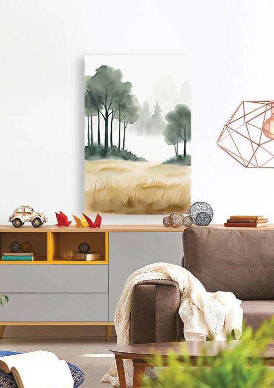 Foggy Tranquility: Natures Watercolor Dream by Bothaina ALsomain
