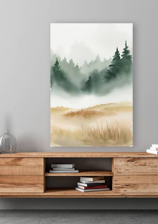 Whispers of the Meadow: Minimalist Landscape Art by Bothaina ALsomain