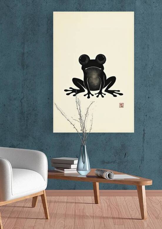 Frog in Ink: Vintage Minimalism by Bothaina ALsomain