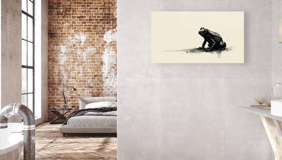 Shadow Frog: Abstract Ink Art by Bothaina ALsomain