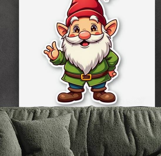 Mini Gnome Stick: Cute Cartoon Charm by Bothaina ALsomain