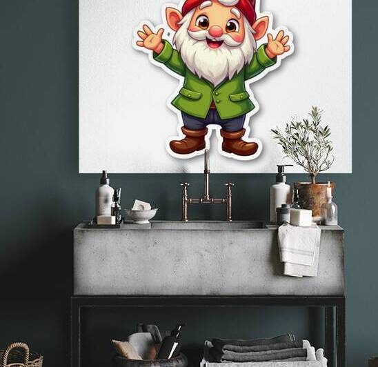 Whimsical Gnome Stick: A Charming Cartoon Companion by Bothaina ALsomain