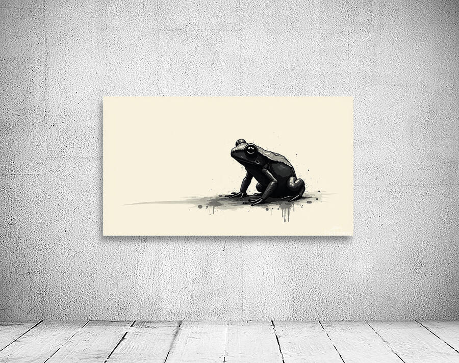 Shadow Frog: Abstract Ink Art Wall Preview