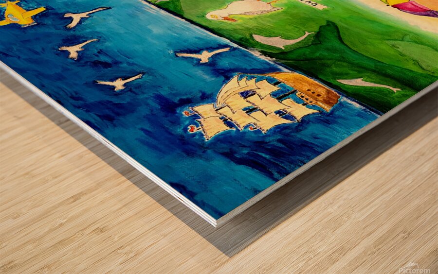 BeachOrig2024 Wood print