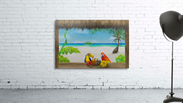  Beach tiki  Wall Preview