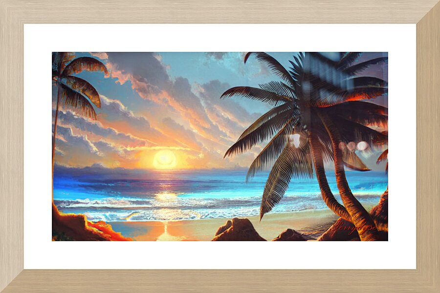 Playa Tropical Picture Frame print
