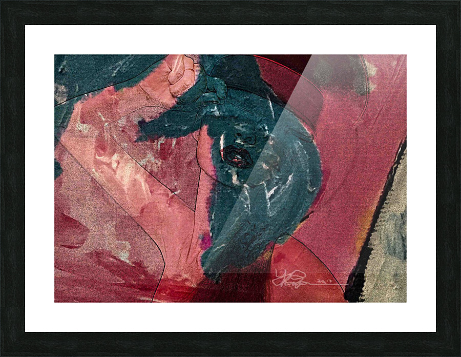 red lip Picture Frame print