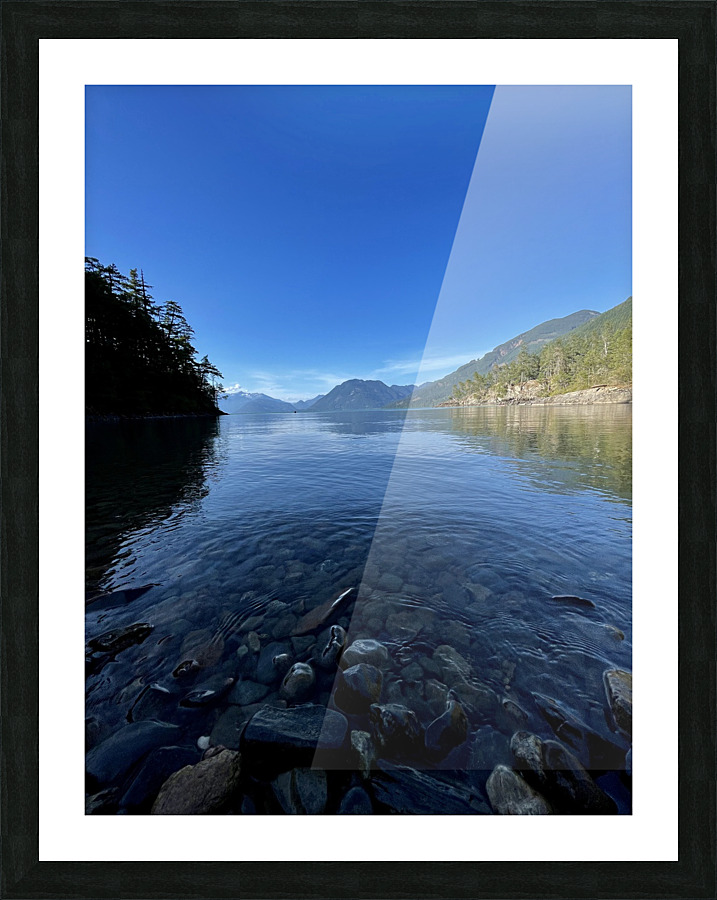 Water Mountain Views Picture Frame print
