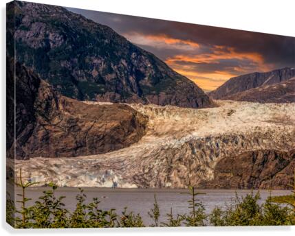 Mendenhall Glacier Sunset Canvas Print