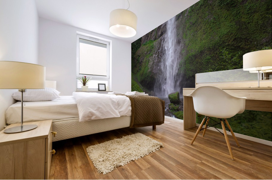 Upper Multnomah Falls Cropped Mural print