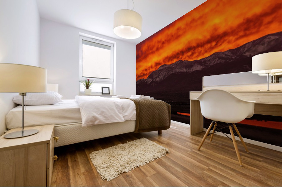 Mt Rose on Fire Mural print