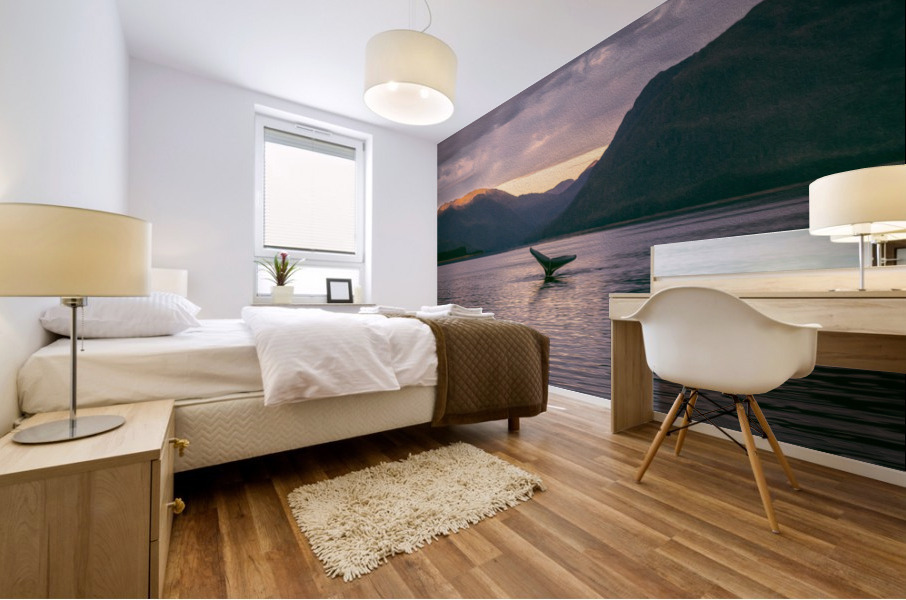Whale Tail Alaska Mural print