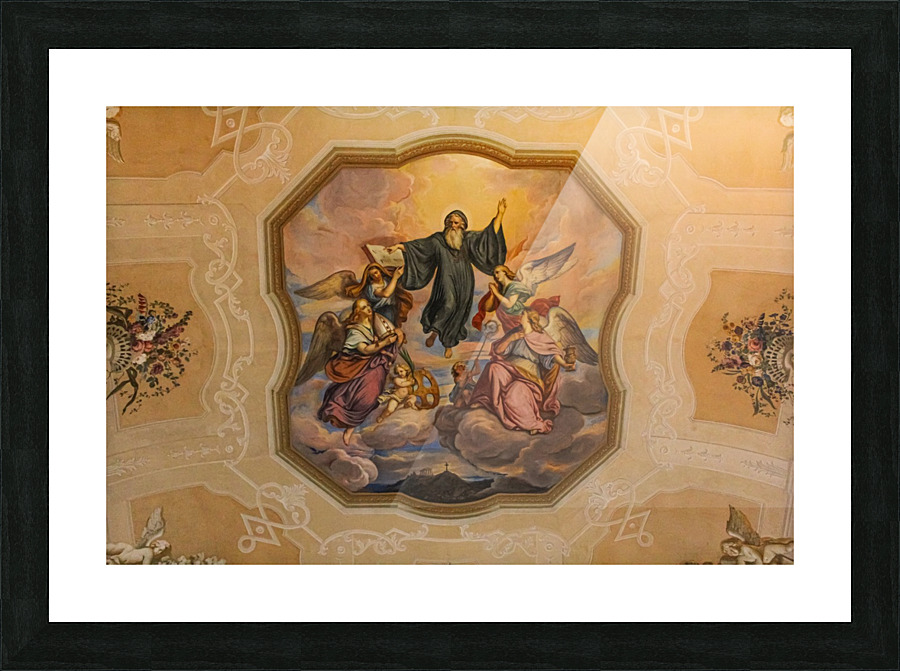 Melk Abbey Ceiling Picture Frame print