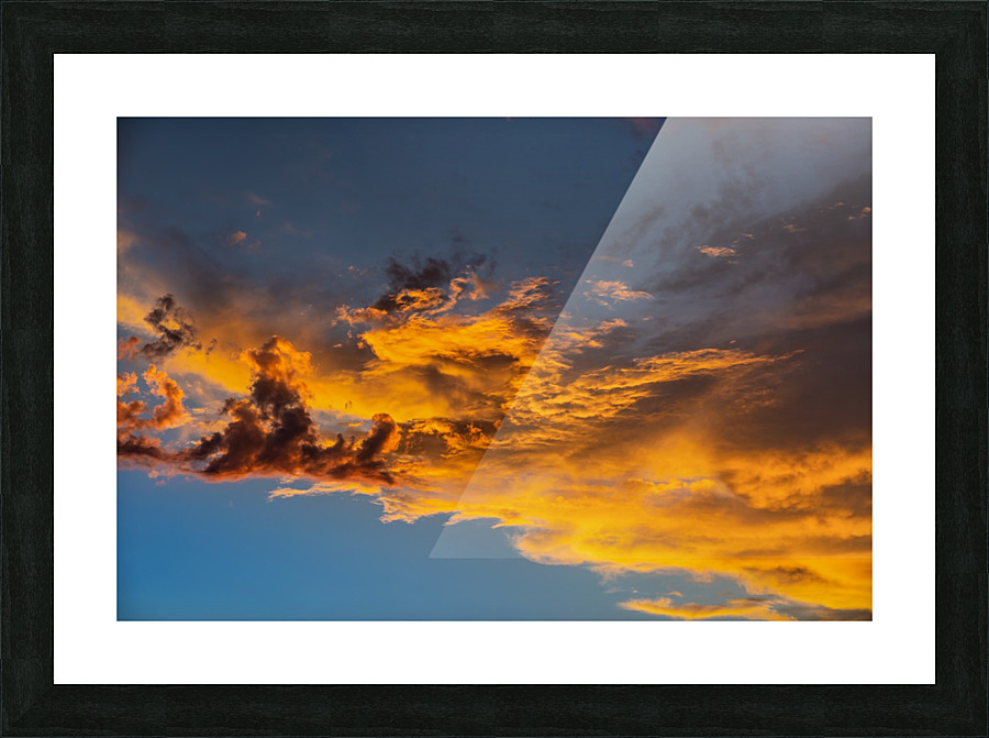 Orange Cloud Picture Frame print